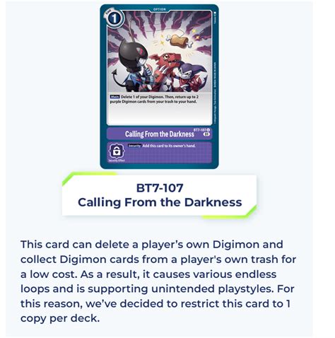 digimon banlist|October 2022 Western Banlist Update : .